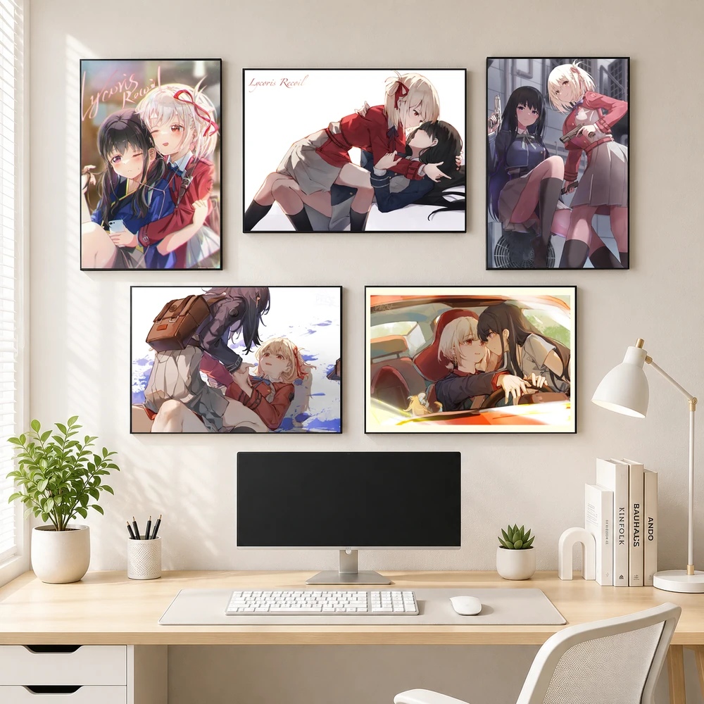 Poster A3 Chisato, Takina Anime Manga Lightnovel Lycoris Recoil Bền Đẹp Có Cán Màng Bóng Bề Mặt