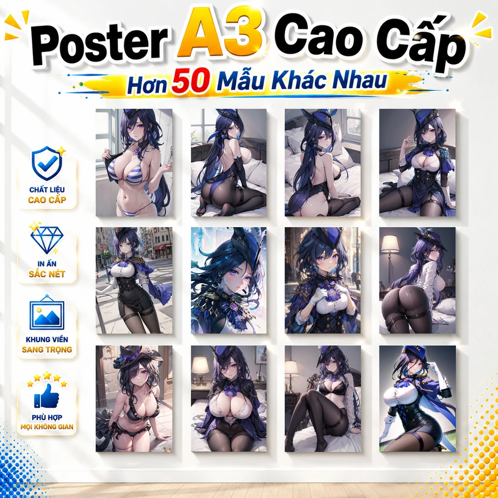 Poster A3 Clorinde Game Genshin Impact Bền Đẹp Có Cán Màng Bóng Bề Mặt - thumb Poster A3 Clorinde Game Genshin Impact Bền Đẹp Có Cán Màng Bóng Bề Mặt