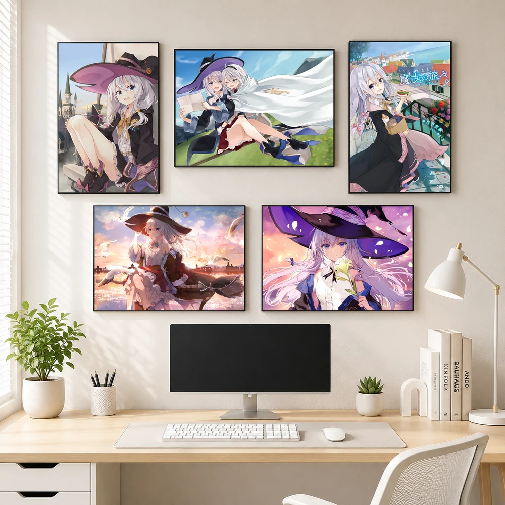 Poster A3 Elaina Anime Manga Light Novel Majo no Tabitabi Bền Đẹp Có Cán Màng Bóng Bề Mặt