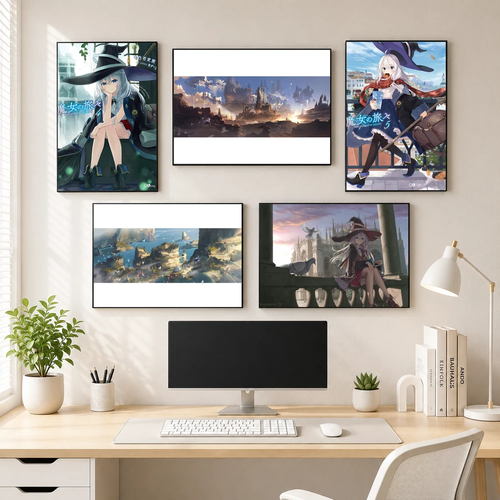 Poster A3 Elaina Anime Manga Light Novel Majo no Tabitabi Bền Đẹp Có Cán Màng Bóng Bề Mặt