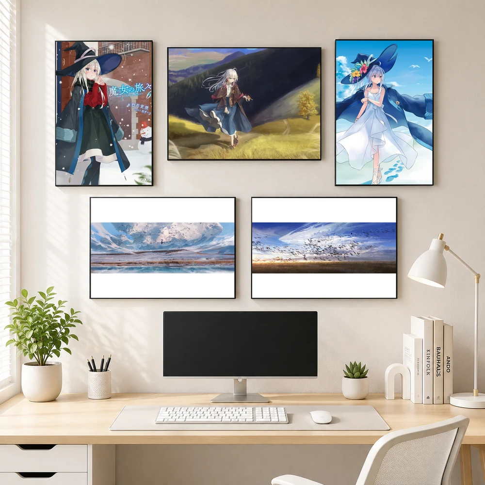Poster A3 Elaina Anime Manga Light Novel Majo no Tabitabi Bền Đẹp Có Cán Màng Bóng Bề Mặt