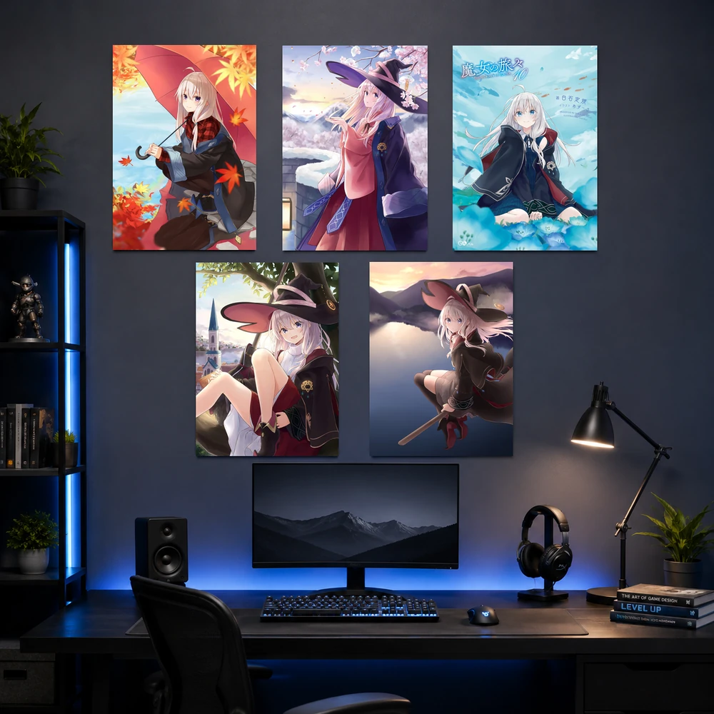 Poster A3 Elaina Anime Manga Light Novel Majo no Tabitabi Bền Đẹp Có Cán Màng Bóng Bề Mặt