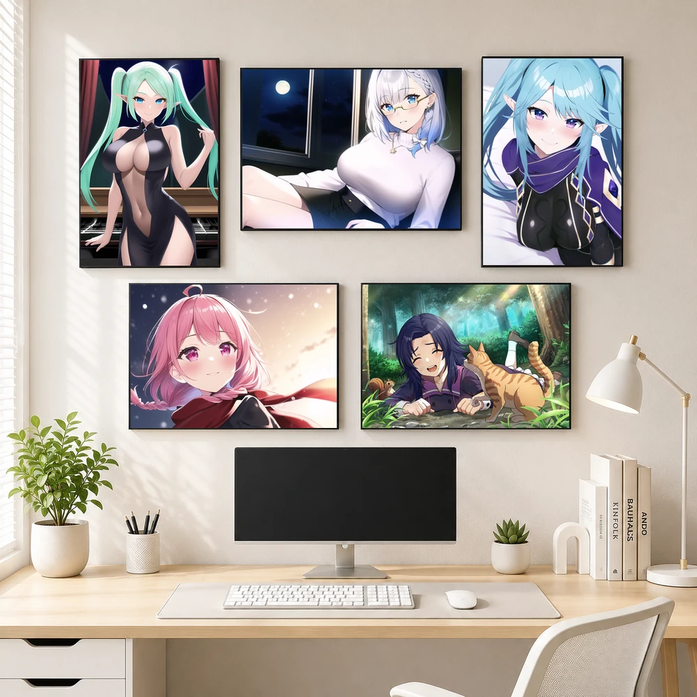 Poster A3 Epsilon Alexia Gamma Anime Manga LightNovel Chúa Tể Bóng tối Bền Đẹp Có Cán Màng Bóng Bề Mặt