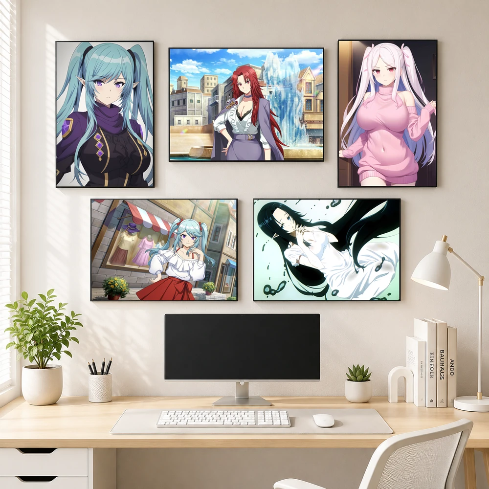 Poster A3 Epsilon Alexia Gamma Anime Manga LightNovel Chúa Tể Bóng tối Bền Đẹp Có Cán Màng Bóng Bề Mặt