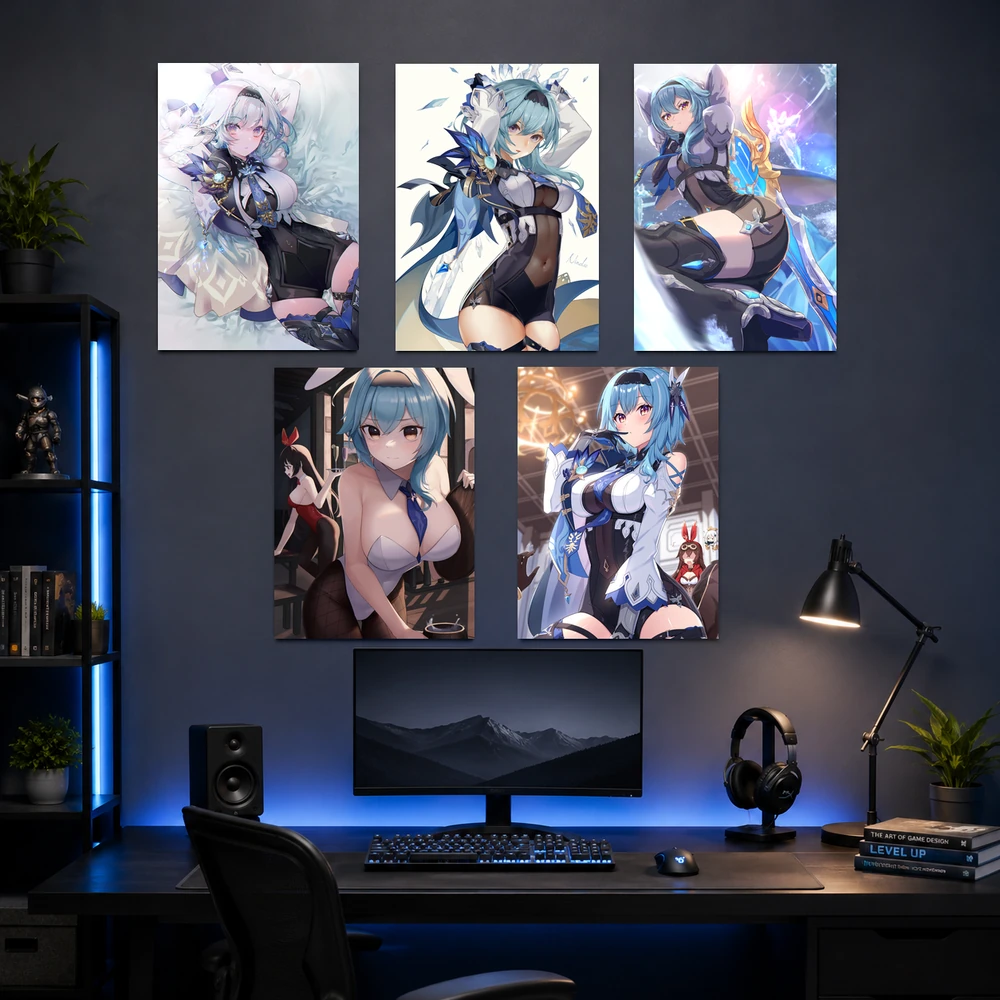Poster A3 Eula Game Genshin Impact Bền Đẹp Có Cán Màng Bóng Bề Mặt