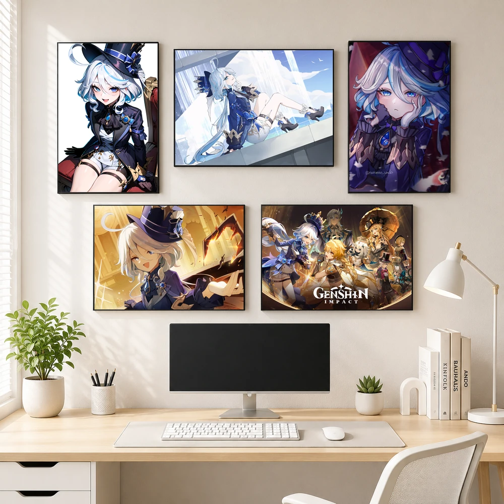 Poster A3 Focalors Game Genshin Impact Bền Đẹp Có Cán Màng Bóng Bề Mặt