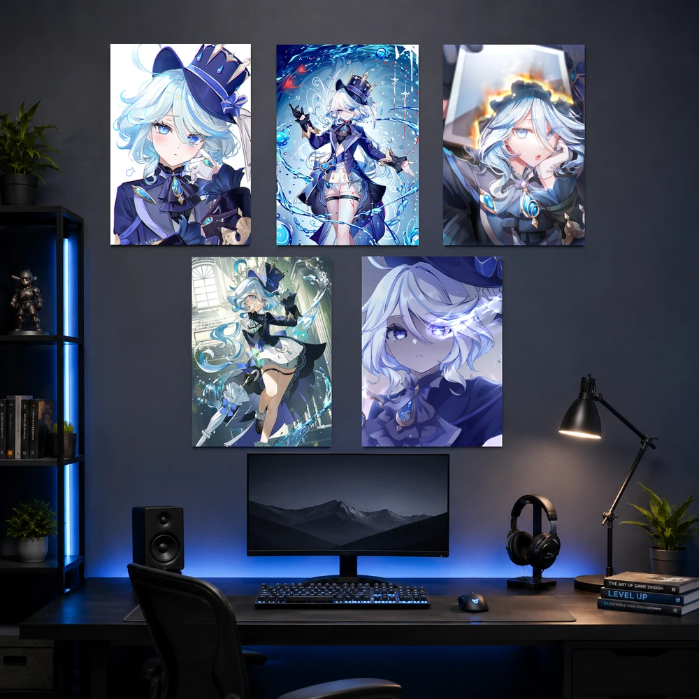 Poster A3 Focalors Game Genshin Impact Bền Đẹp Có Cán Màng Bóng Bề Mặt