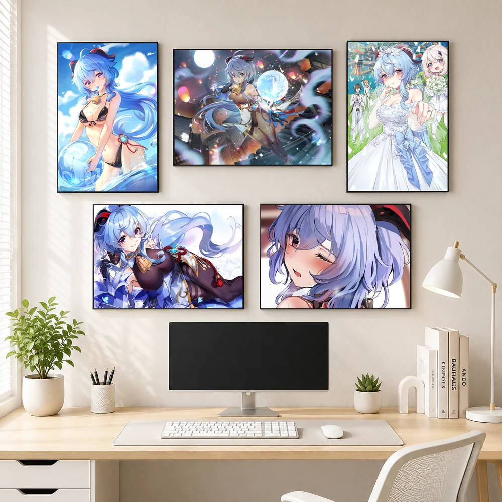 Poster A3 Ganyu Anime Genshin Impact Bền Đẹp Có Cán Màng Bóng Bề Mặt