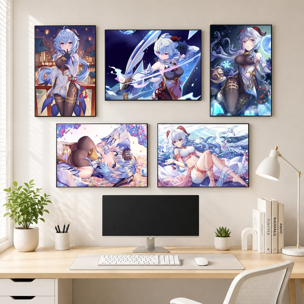 Poster A3 Ganyu Anime Genshin Impact Bền Đẹp Có Cán Màng Bóng Bề Mặt