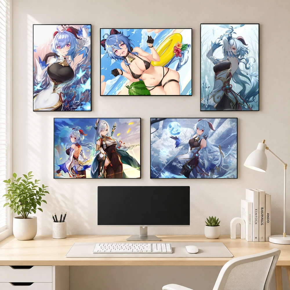 Poster A3 Ganyu Anime Genshin Impact Bền Đẹp Có Cán Màng Bóng Bề Mặt