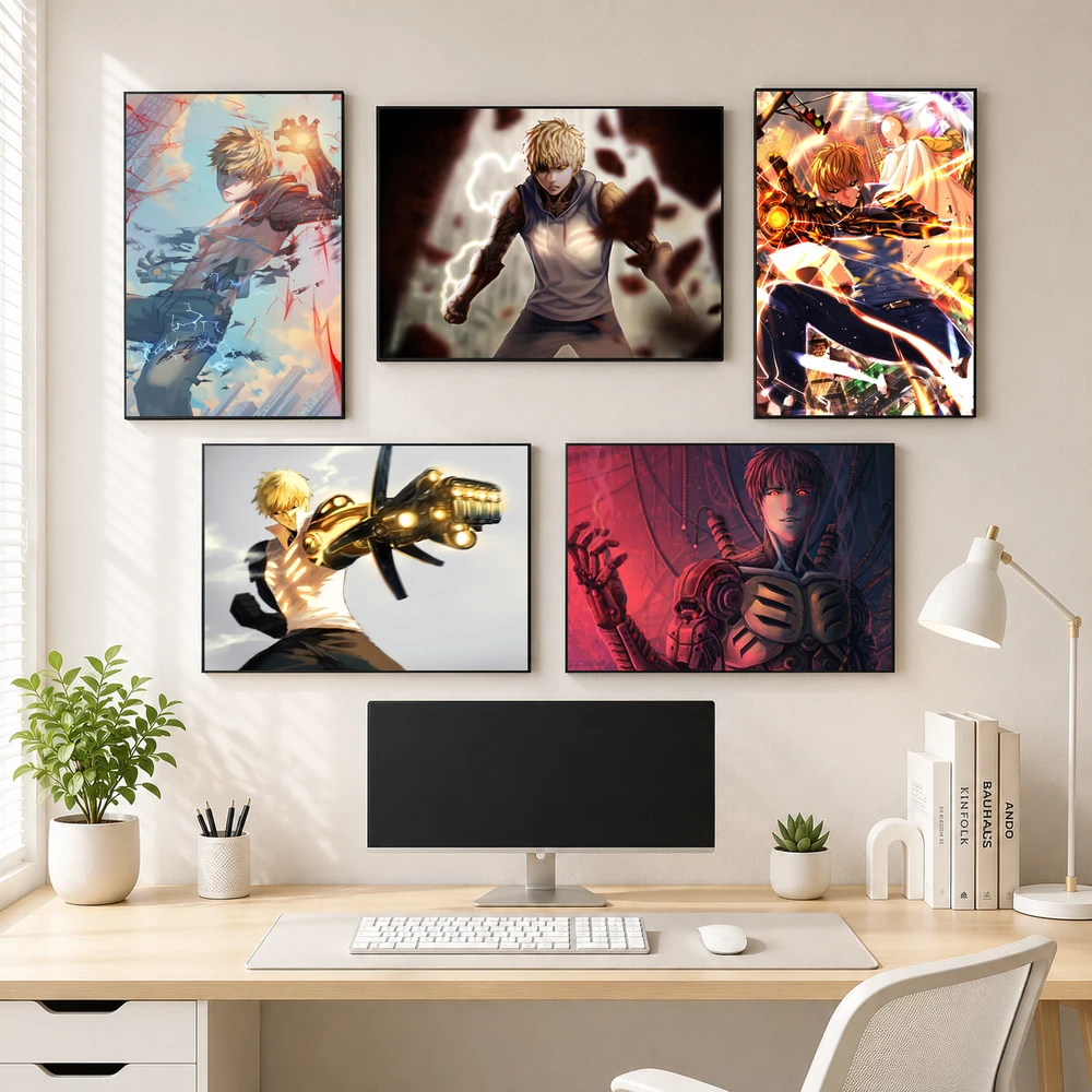 Poster A3 Genos Anime Manga One Punch Man Bền Đẹp Có Cán Màng Bóng Bề Mặt