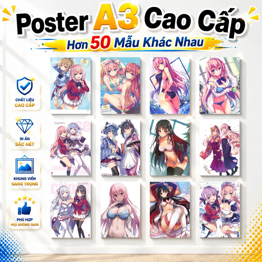 Poster A3 Horikita Suzune, Ichinose, Sakura, Hiyori Honami Anime Manga LightNovel COTE Lớp Học Đề Cao Thực Lực Bền Đẹp Có Cán Màng Bóng Bề Mặt