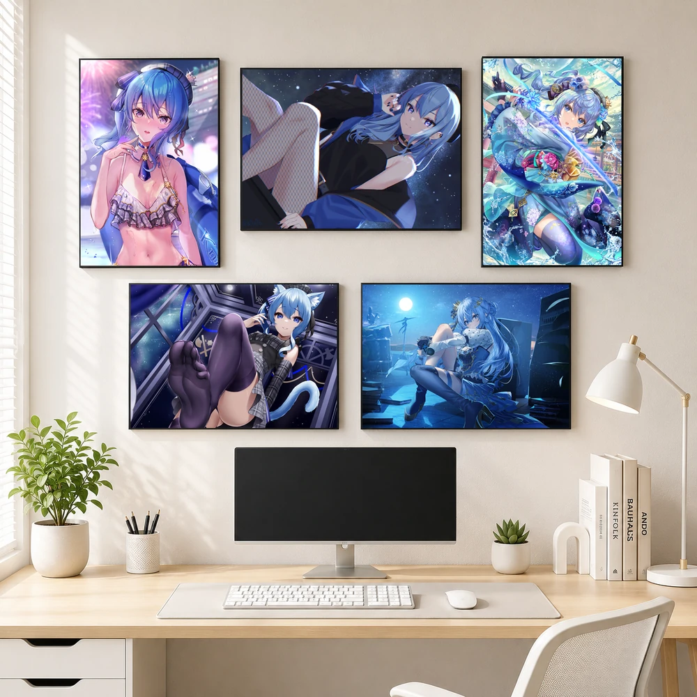 Poster A3 Hoshimachi Suisei Nhân Vật IDOL Hololive Bền Đẹp Có Cán Màng Bóng Bề Mặt