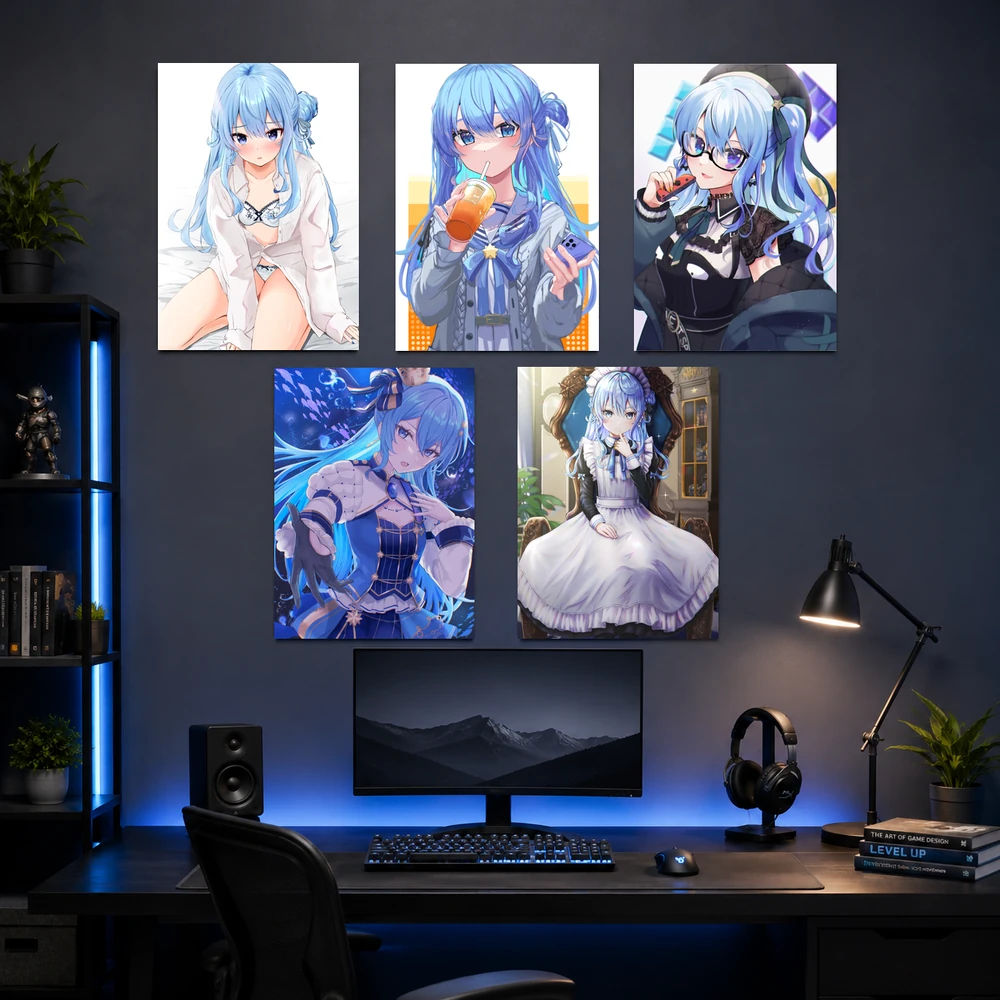 Poster A3 Hoshimachi Suisei Nhân Vật IDOL Hololive Bền Đẹp Có Cán Màng Bóng Bề Mặt