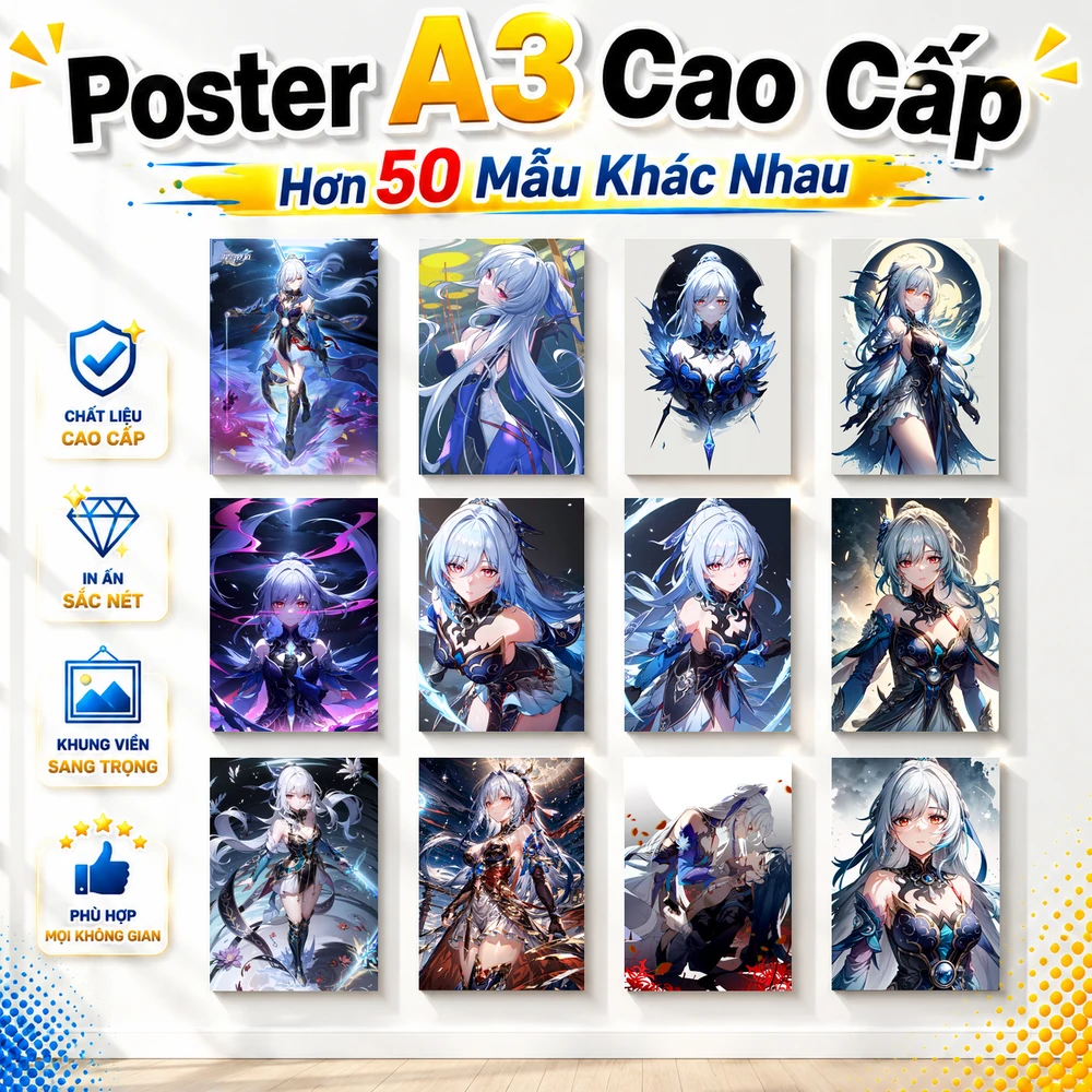 Poster A3 Jingliu Game Game Honkai Star Rail Bền Đẹp Có Cán Màng Bóng Bề Mặt