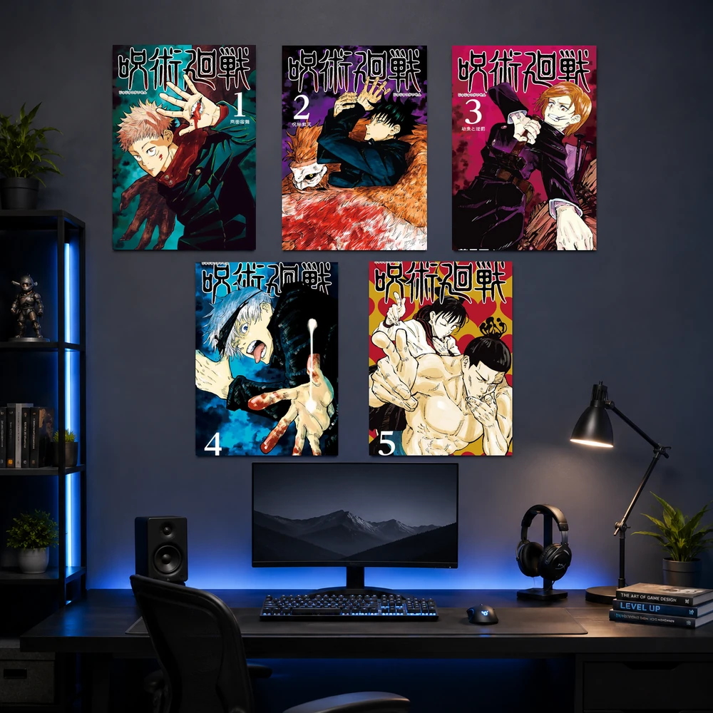 Poster A3 JJK Cover Anime Manga Jujutsu Kaisen Chú thuật hồi chiến Bền Đẹp Có Cán Màng Bóng Bề Mặt