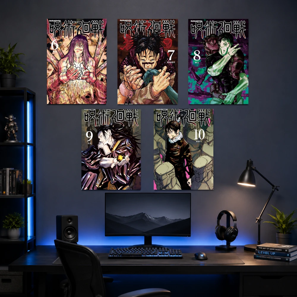Poster A3 JJK Cover Anime Manga Jujutsu Kaisen Chú thuật hồi chiến Bền Đẹp Có Cán Màng Bóng Bề Mặt