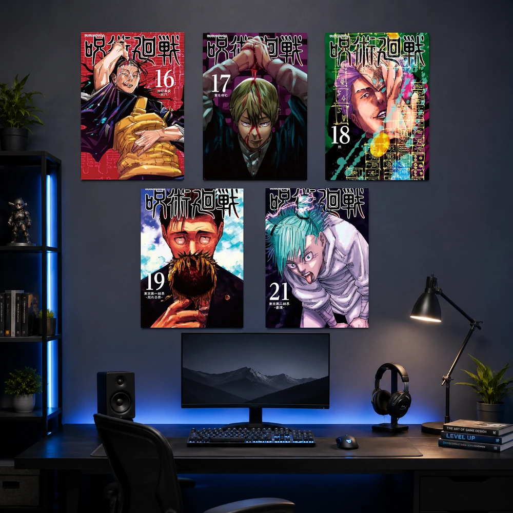Poster A3 JJK Cover Anime Manga Jujutsu Kaisen Chú thuật hồi chiến Bền Đẹp Có Cán Màng Bóng Bề Mặt