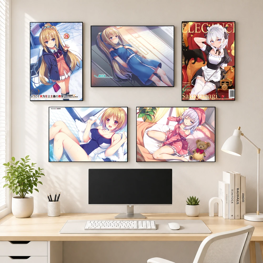 Poster A3 Karuizawa Kei và Sakayanagi Arisu Anime Manga LightNovel COTE Lớp Học Đề Cao Thực Lực Bền Đẹp Có Cán Màng Bóng Bề Mặt