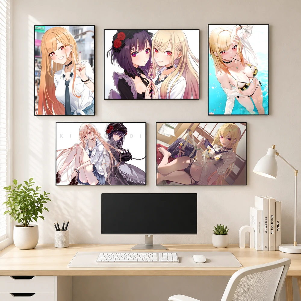 Poster A3 Kitagawa Marin Anime Manga Búp Bê Thử Đồ Bền Đẹp Có Cán Màng Bóng Bề Mặt