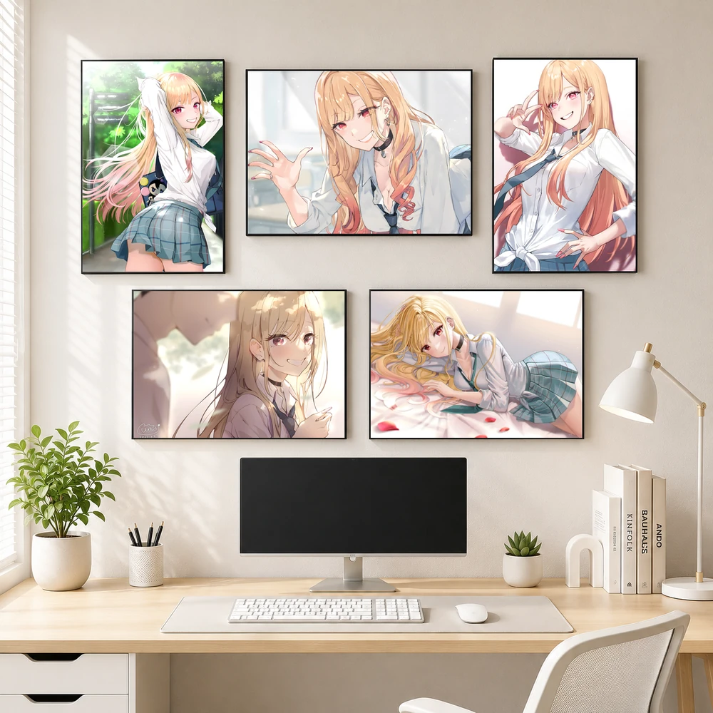 Poster A3 Kitagawa Marin Anime Manga Búp Bê Thử Đồ Bền Đẹp Có Cán Màng Bóng Bề Mặt