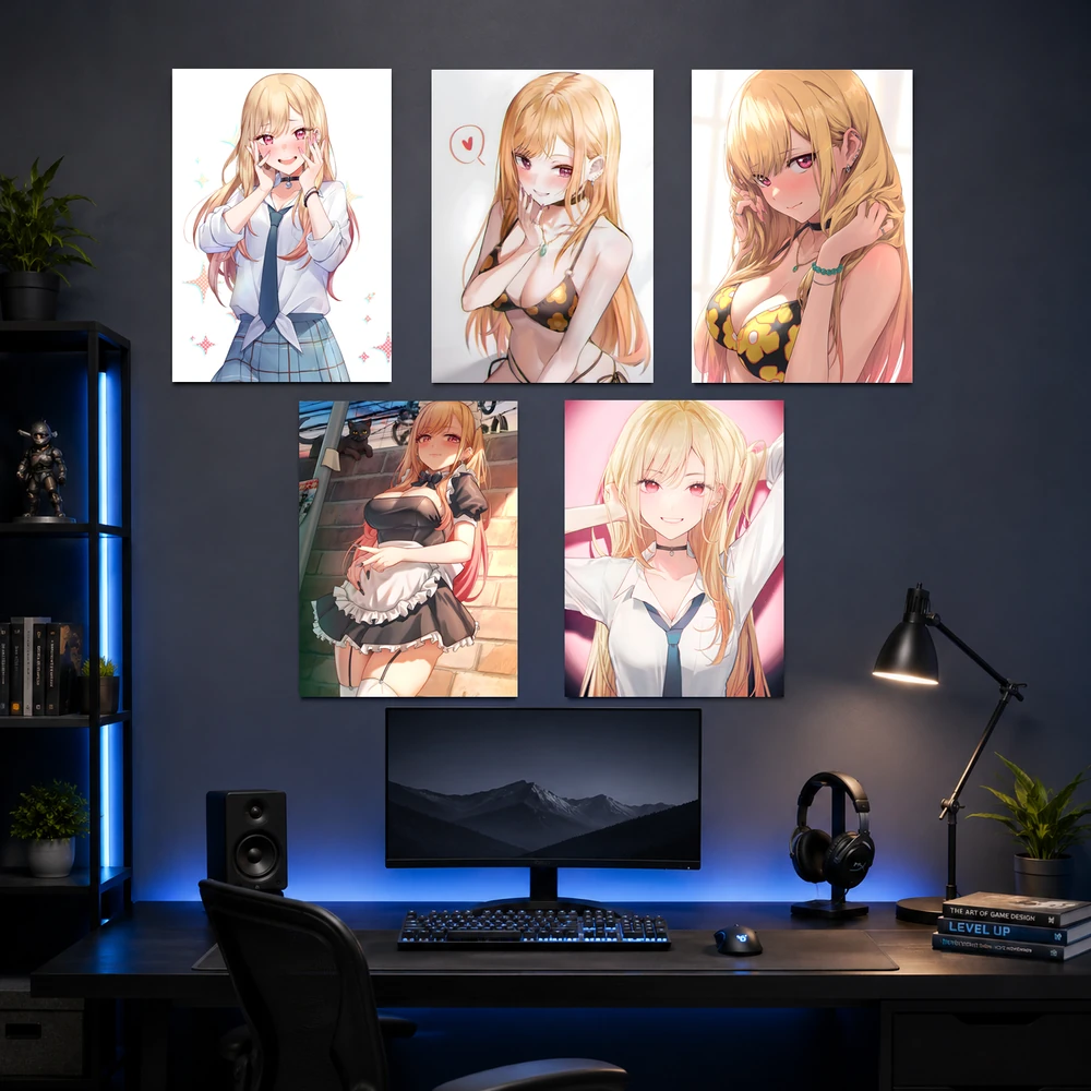 Poster A3 Kitagawa Marin Anime Manga Búp Bê Thử Đồ Bền Đẹp Có Cán Màng Bóng Bề Mặt