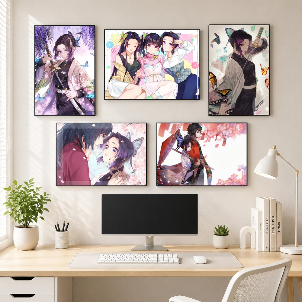 Poster A3 Kochou Shinobu Anime Manga Kimetsu No Yaiba Bền Đẹp Có Cán Màng Bóng Bề Mặt