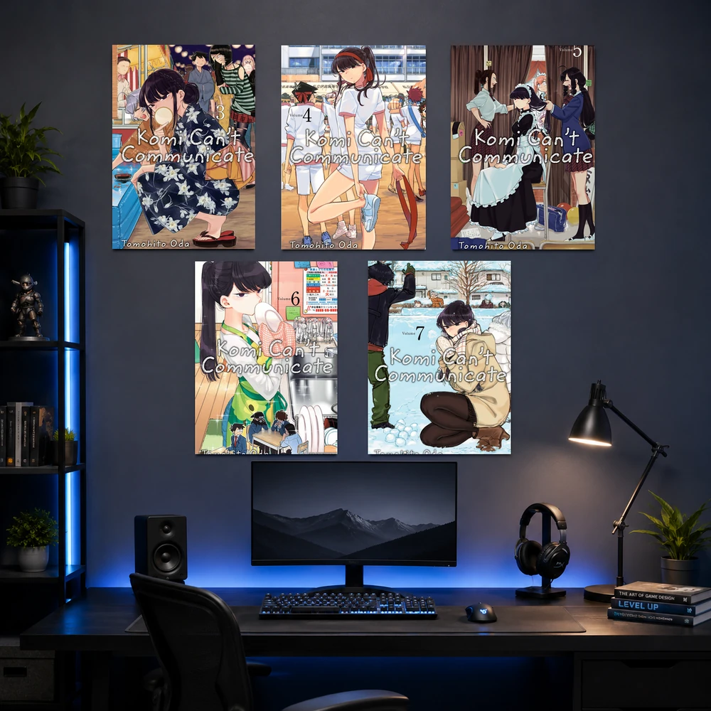 Poster A3 Komi Anime Manga Nữ thần Sợ Giao TIếp Bền Đẹp Có Cán Màng Bóng Bề Mặt