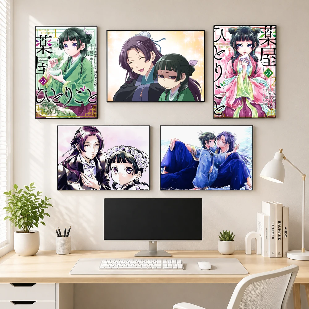 Poster A3 Kusuriya Anime Manga Light Novel Dược Sư Tự Sự Bền Đẹp Có Cán Màng Bóng Bề Mặt