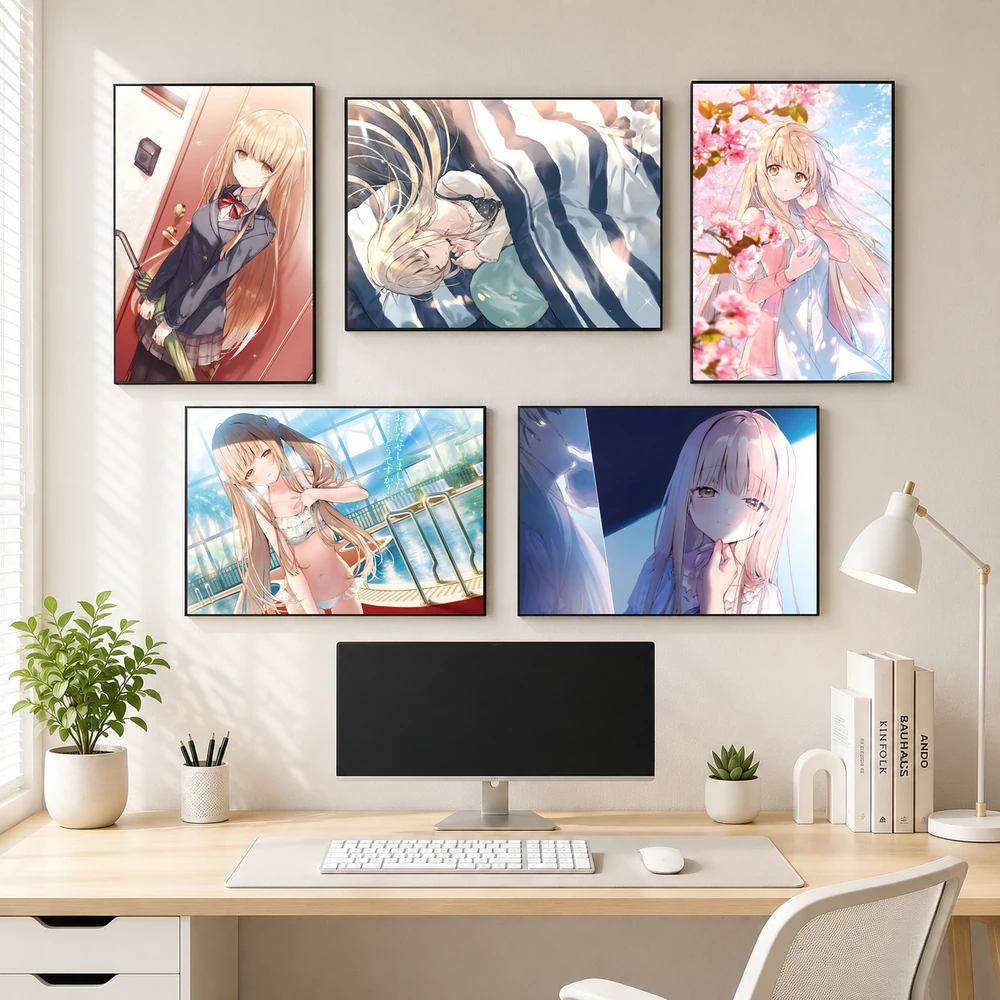 Poster A3 Mahiru Anime Manga Thiên Sứ Nhà Bên Bền Đẹp Có Cán Màng Bóng Bề Mặt