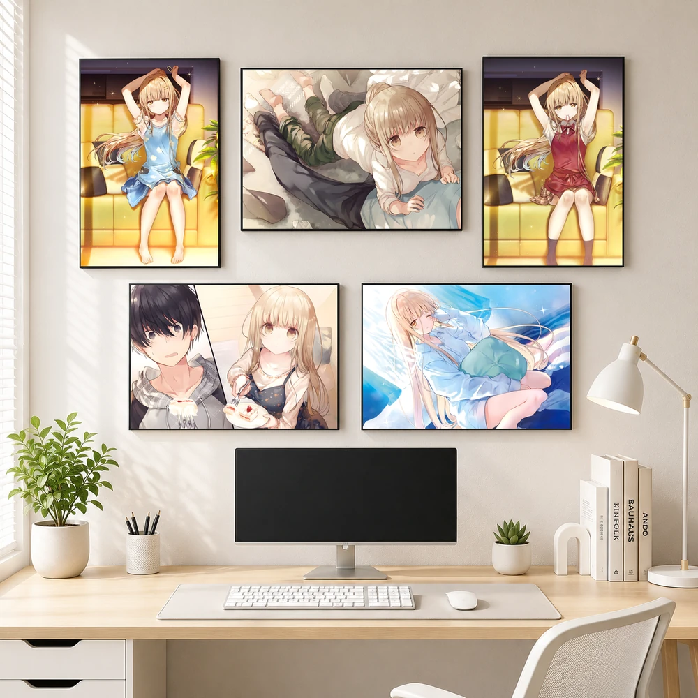 Poster A3 Mahiru Anime Manga Thiên Sứ Nhà Bên Bền Đẹp Có Cán Màng Bóng Bề Mặt