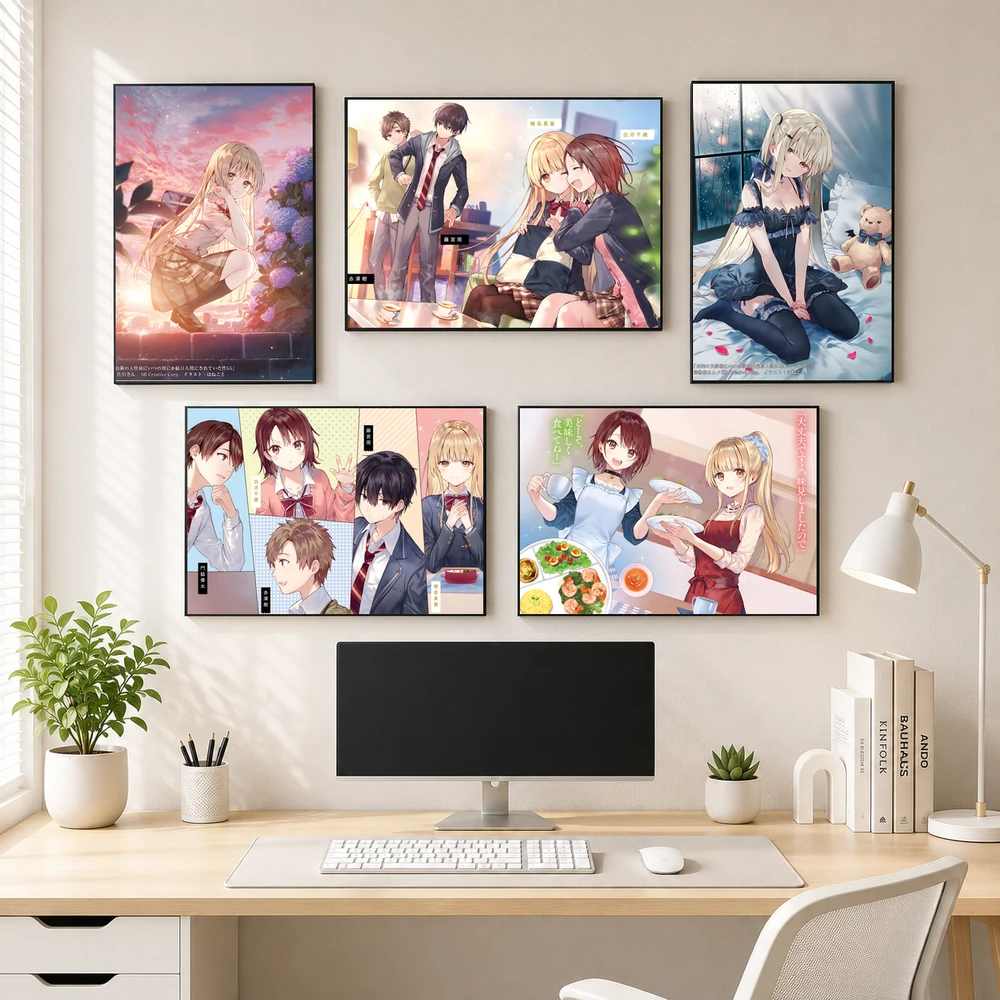 Poster A3 Mahiru Anime Manga Thiên Sứ Nhà Bên Bền Đẹp Có Cán Màng Bóng Bề Mặt