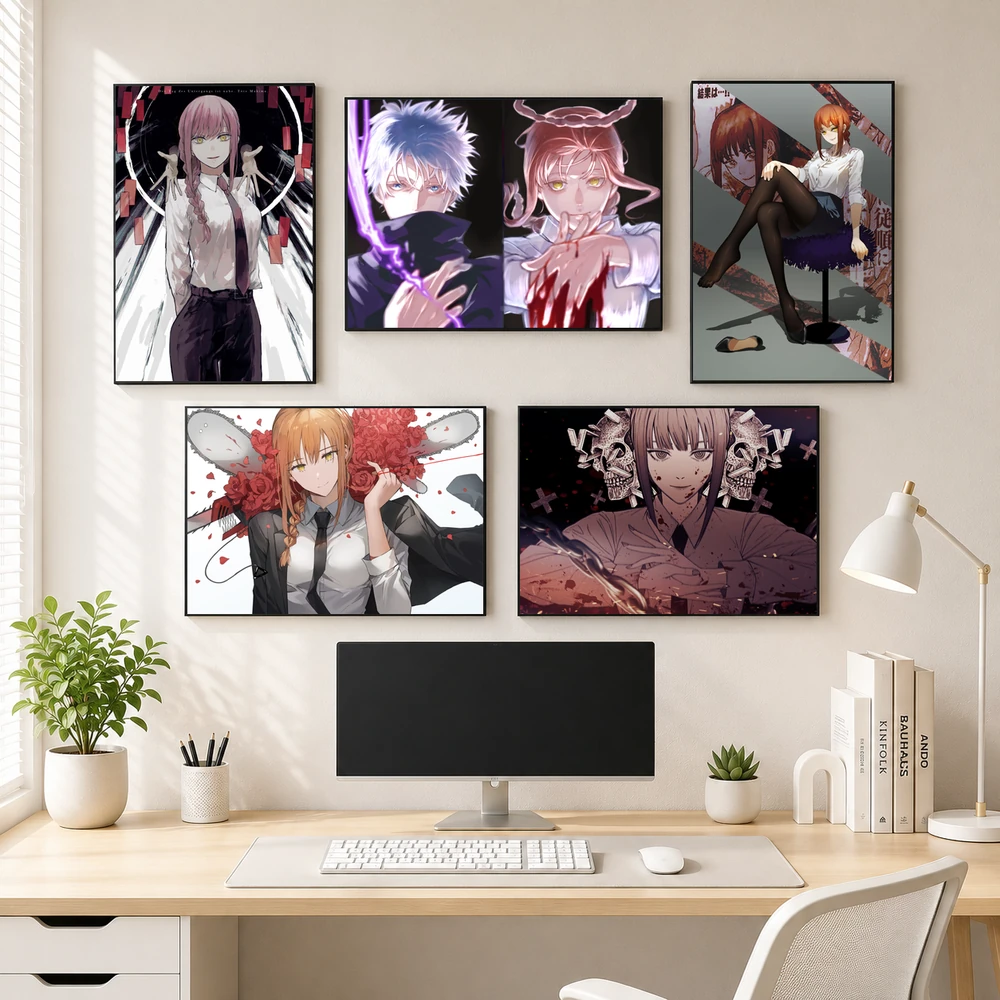 Poster A3 Makima Anime Chainsaw Man Bền Đẹp Có Cán Màng Bóng Bề Mặt