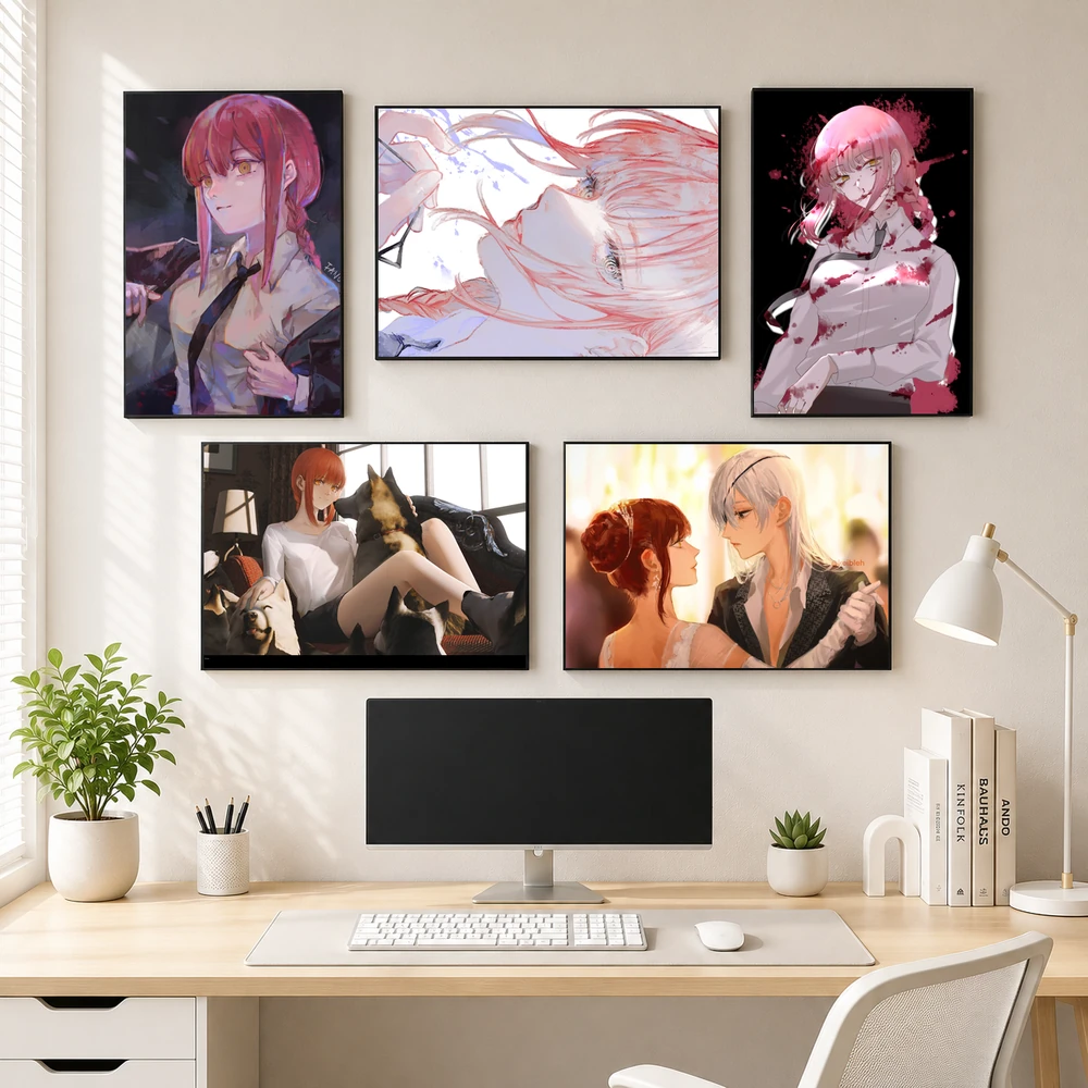 Poster A3 Makima Anime Chainsaw Man Bền Đẹp Có Cán Màng Bóng Bề Mặt