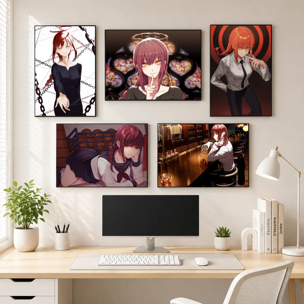 Poster A3 Makima Anime Chainsaw Man Bền Đẹp Có Cán Màng Bóng Bề Mặt