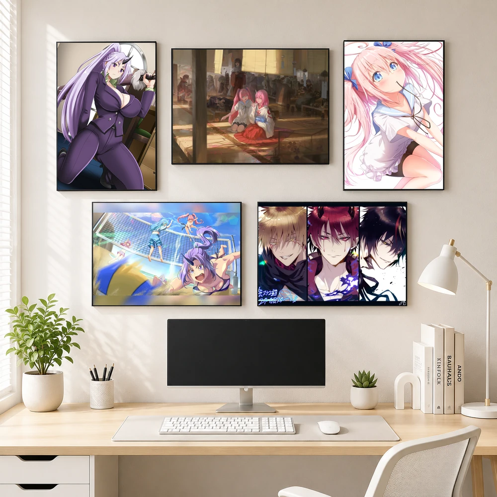 Poster A3 Milim, Frey, Guy, Shion,... Anime Manga LightNovel Slime Datta Ken Chuyển Sinh Thành Slime Bền Đẹp Có Cán Màng Bóng Bề Mặt