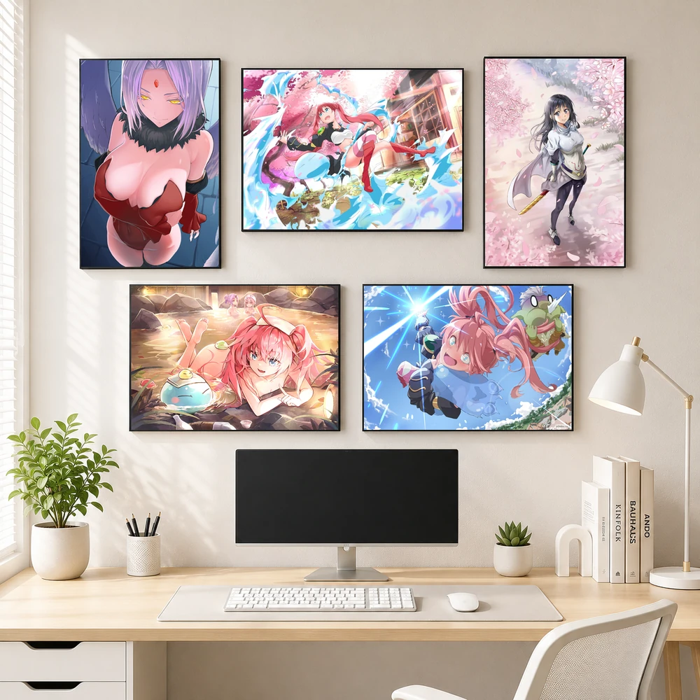 Poster A3 Milim, Frey, Guy, Shion,... Anime Manga LightNovel Slime Datta Ken Chuyển Sinh Thành Slime Bền Đẹp Có Cán Màng Bóng Bề Mặt
