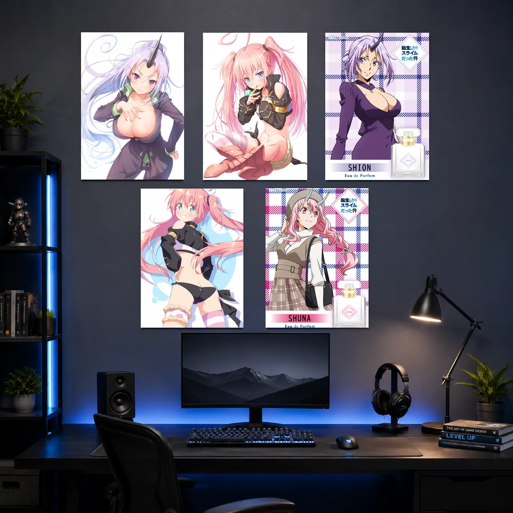 Poster A3 Milim, Frey, Guy, Shion,... Anime Manga LightNovel Slime Datta Ken Chuyển Sinh Thành Slime Bền Đẹp Có Cán Màng Bóng Bề Mặt