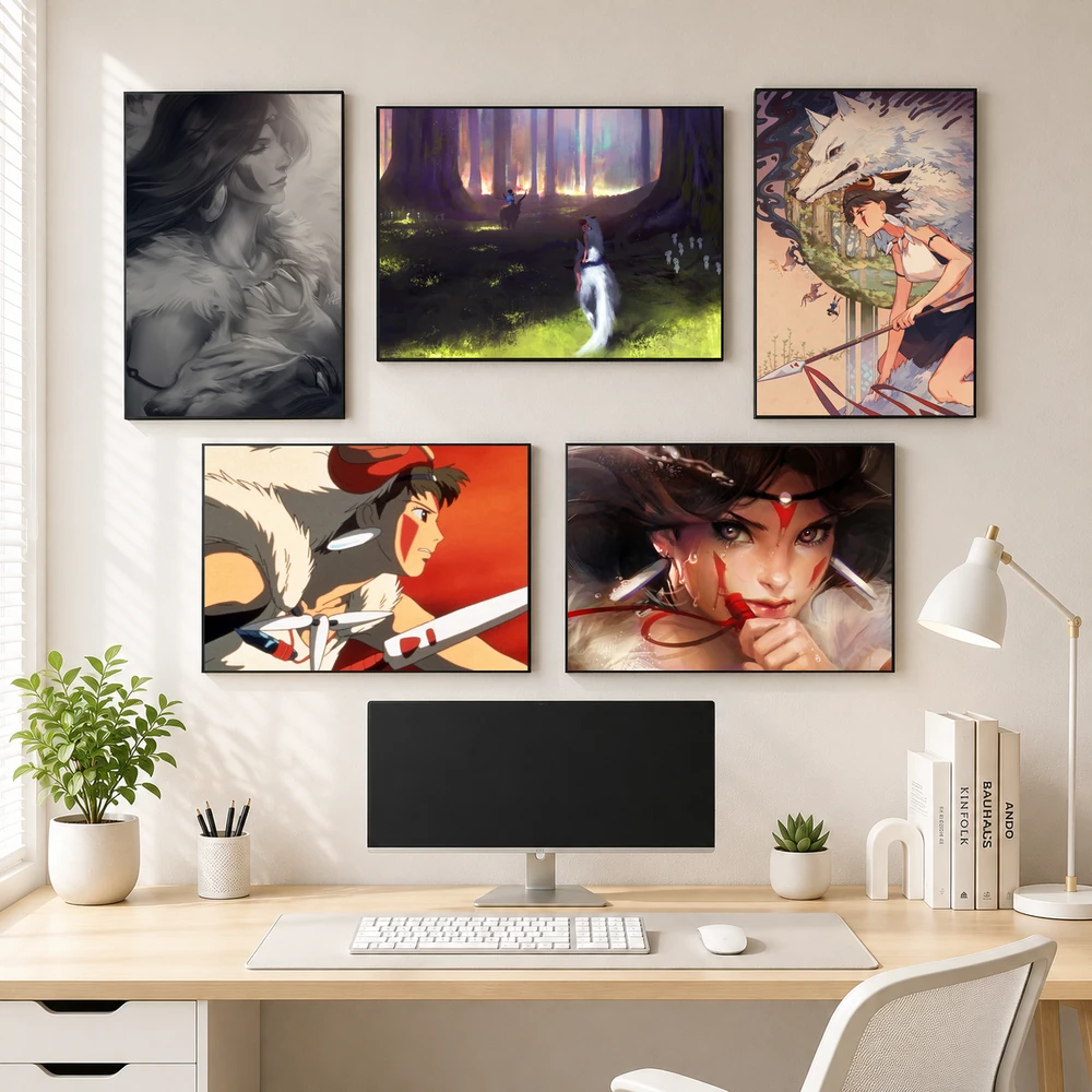 Poster A3 Mononoke Anime Princess Mononoke Bền Đẹp Có Cán Màng Bóng Bề Mặt