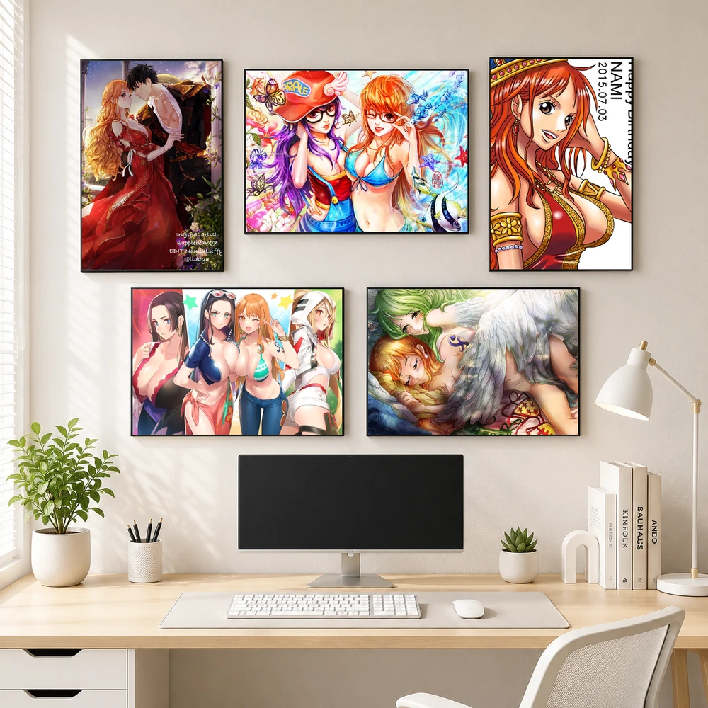 Poster A3 Nami Anime Manga One Piece Bền Đẹp Có Cán Màng Bóng Bề Mặt