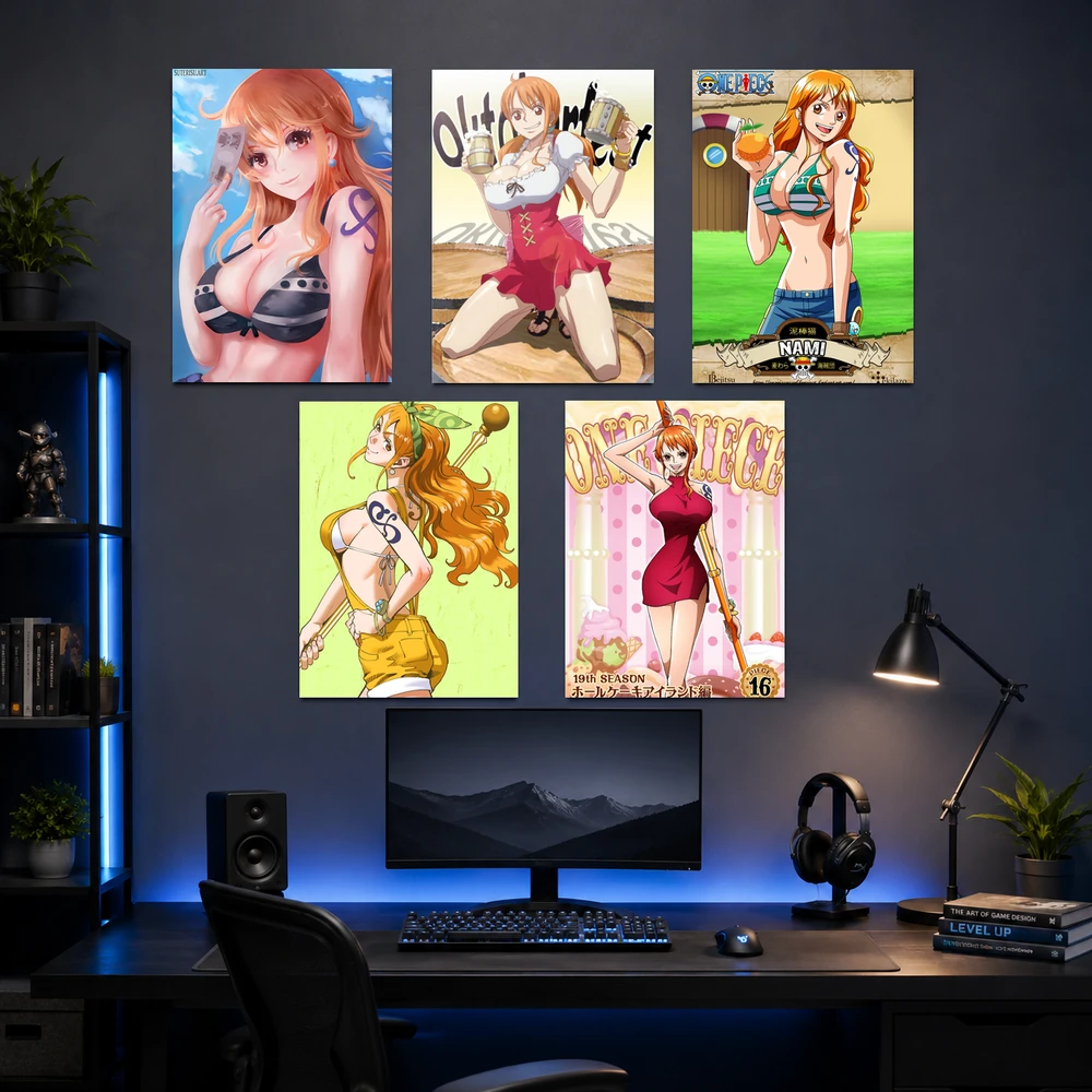 Poster A3 Nami Anime Manga One Piece Bền Đẹp Có Cán Màng Bóng Bề Mặt