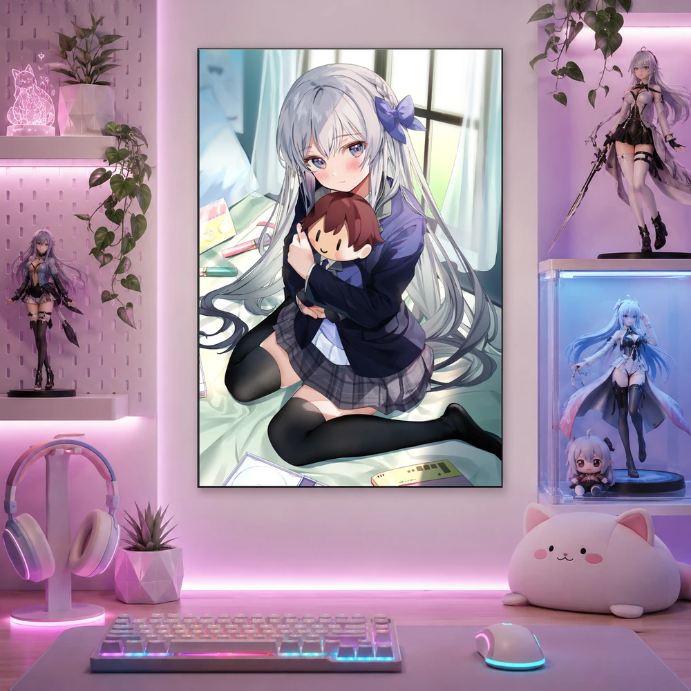 Poster A3 Netoge VỢ TRONG GAME CỦA TÔI LÀ IDOL NỔI TIẾNG NGOÀI ĐỜI Netoge no Yome ga Ninki Idol FanClub Bền Đẹp Có Cán Màng Bóng Bề Mặt