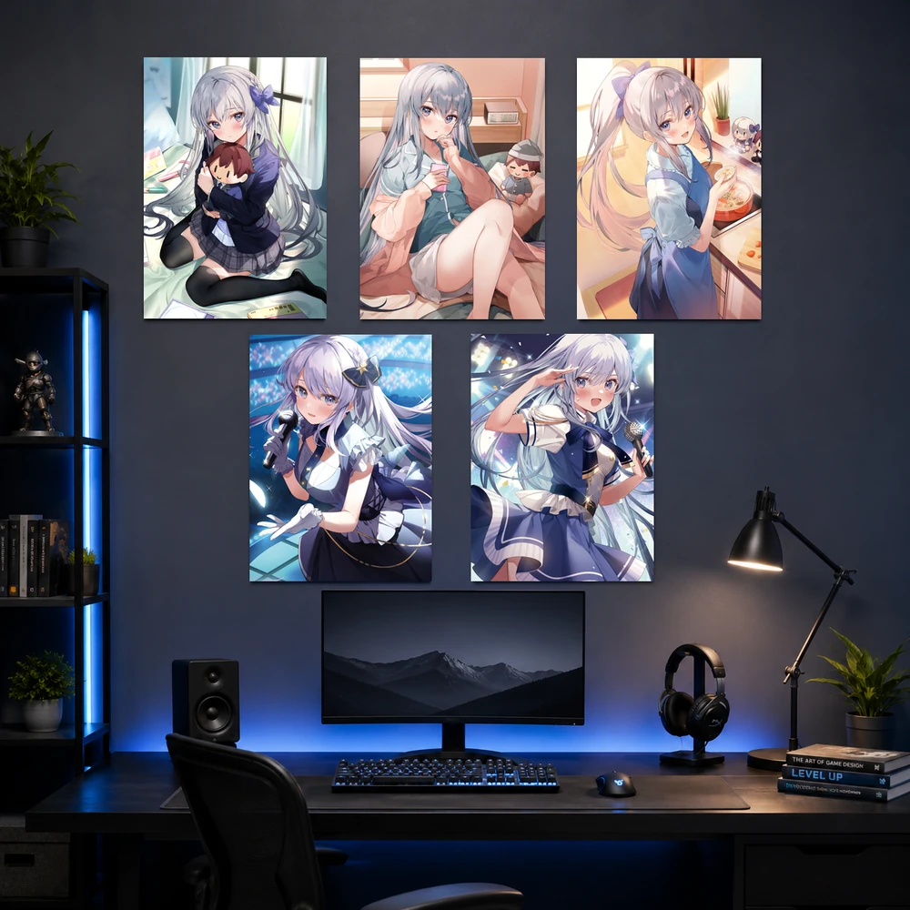 Poster A3 Netoge VỢ TRONG GAME CỦA TÔI LÀ IDOL NỔI TIẾNG NGOÀI ĐỜI Netoge no Yome ga Ninki Idol FanClub Bền Đẹp Có Cán Màng Bóng Bề Mặt
