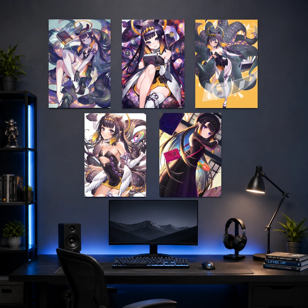 Poster A3 Ninomae Ina'nis Nhân Vật IDOL Hololive Bền Đẹp Có Cán Màng Bóng Bề Mặt