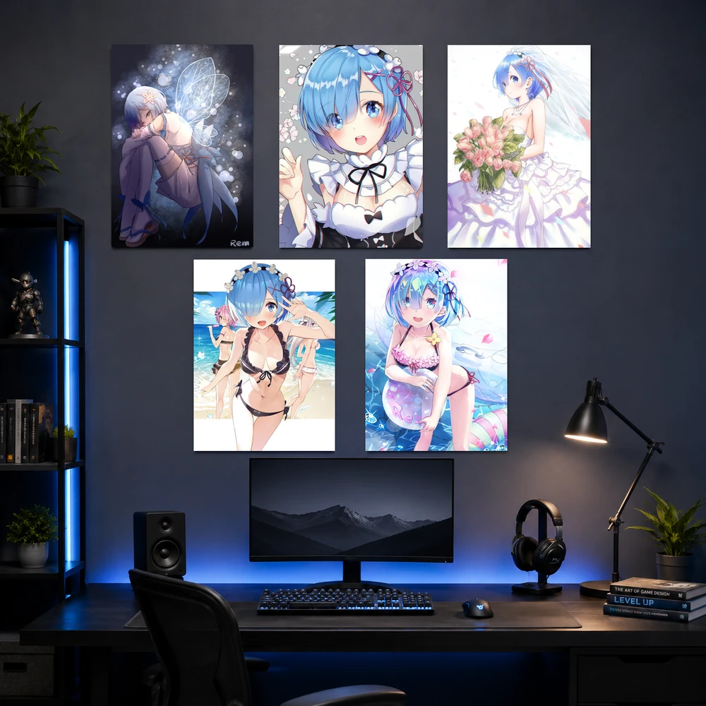 Poster A3 Rem Tổng Hợp 1 Anime Manga LightNovel Re Zero Bền Đẹp Có Cán Màng Bóng Bề Mặt