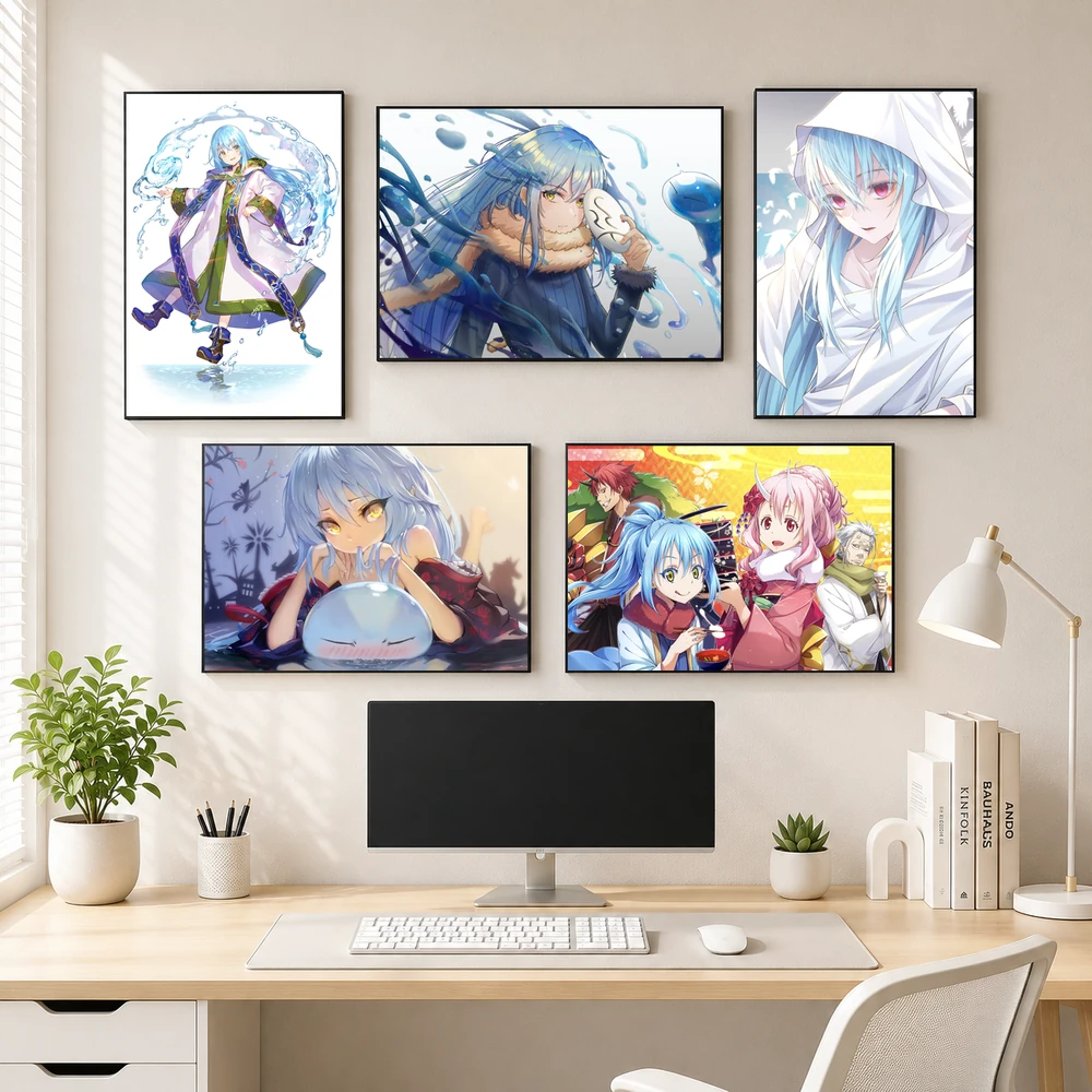 Poster A3 Rimuru Anime Manga LightNovel Slime Datta Ken Chuyển Sinh Thành Slime Bền Đẹp Có Cán Màng Bóng Bề Mặt