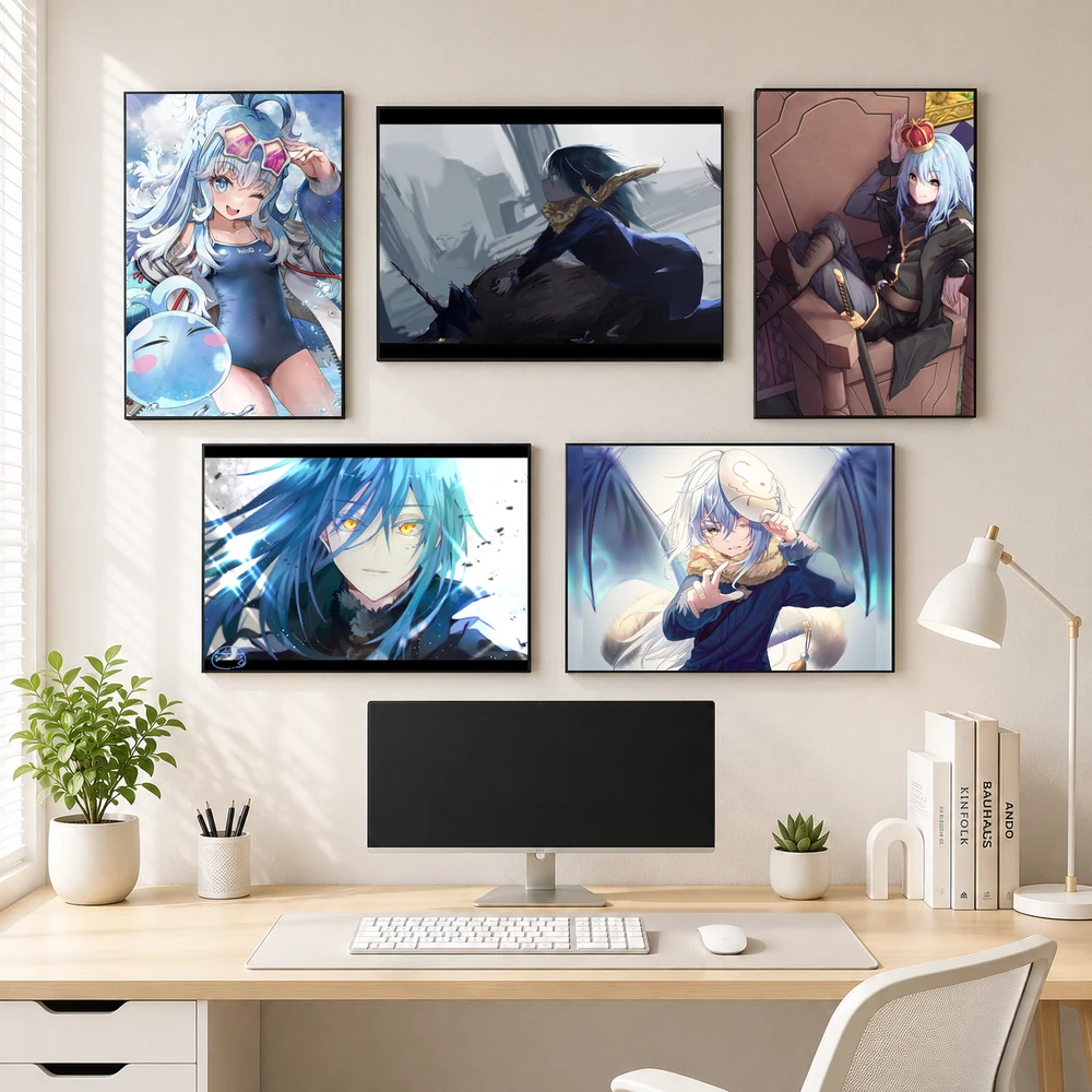 Poster A3 Rimuru Anime Manga LightNovel Slime Datta Ken Chuyển Sinh Thành Slime Bền Đẹp Có Cán Màng Bóng Bề Mặt