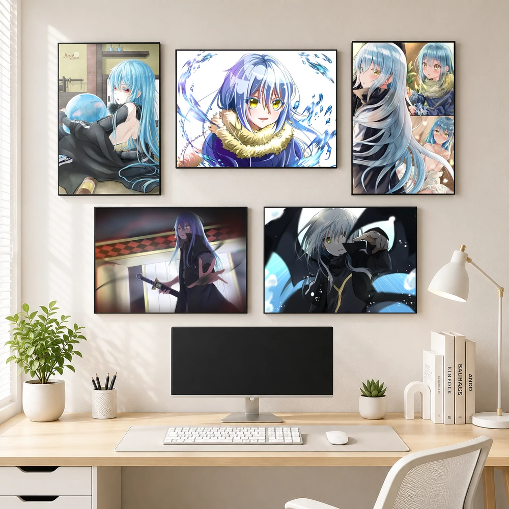 Poster A3 Rimuru Anime Manga LightNovel Slime Datta Ken Chuyển Sinh Thành Slime Bền Đẹp Có Cán Màng Bóng Bề Mặt