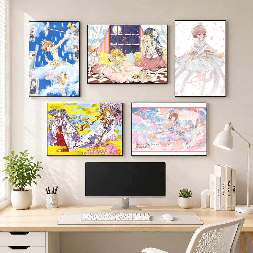 Poster A3 Sakura Thủ Lĩnh Thẻ Bài Anime Manga Cardcaptor Sakura Thủ lĩnh thẻ bài Bền Đẹp Có Cán Màng Bóng Bề Mặt