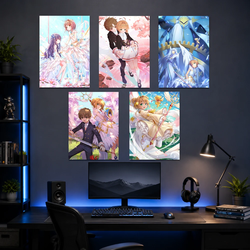Poster A3 Sakura Thủ Lĩnh Thẻ Bài Anime Manga Cardcaptor Sakura Thủ lĩnh thẻ bài Bền Đẹp Có Cán Màng Bóng Bề Mặt
